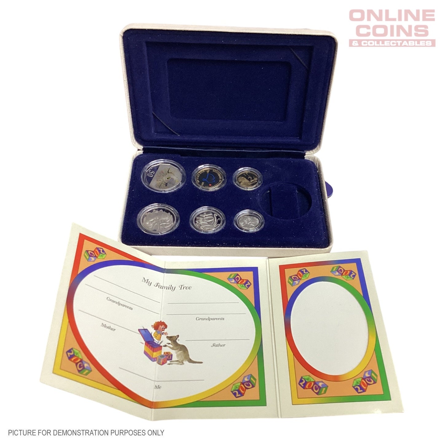 2001 Baby Proof Coin Set Koala Series - Missing Silver Medallion