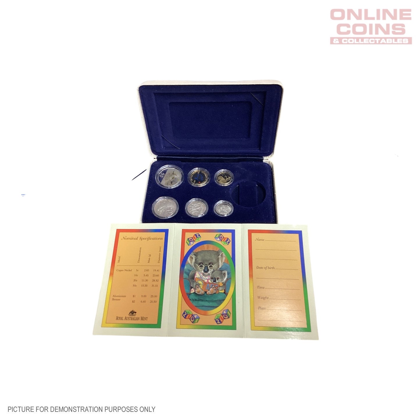 2001 Baby Proof Coin Set Koala Series - Missing Silver Medallion