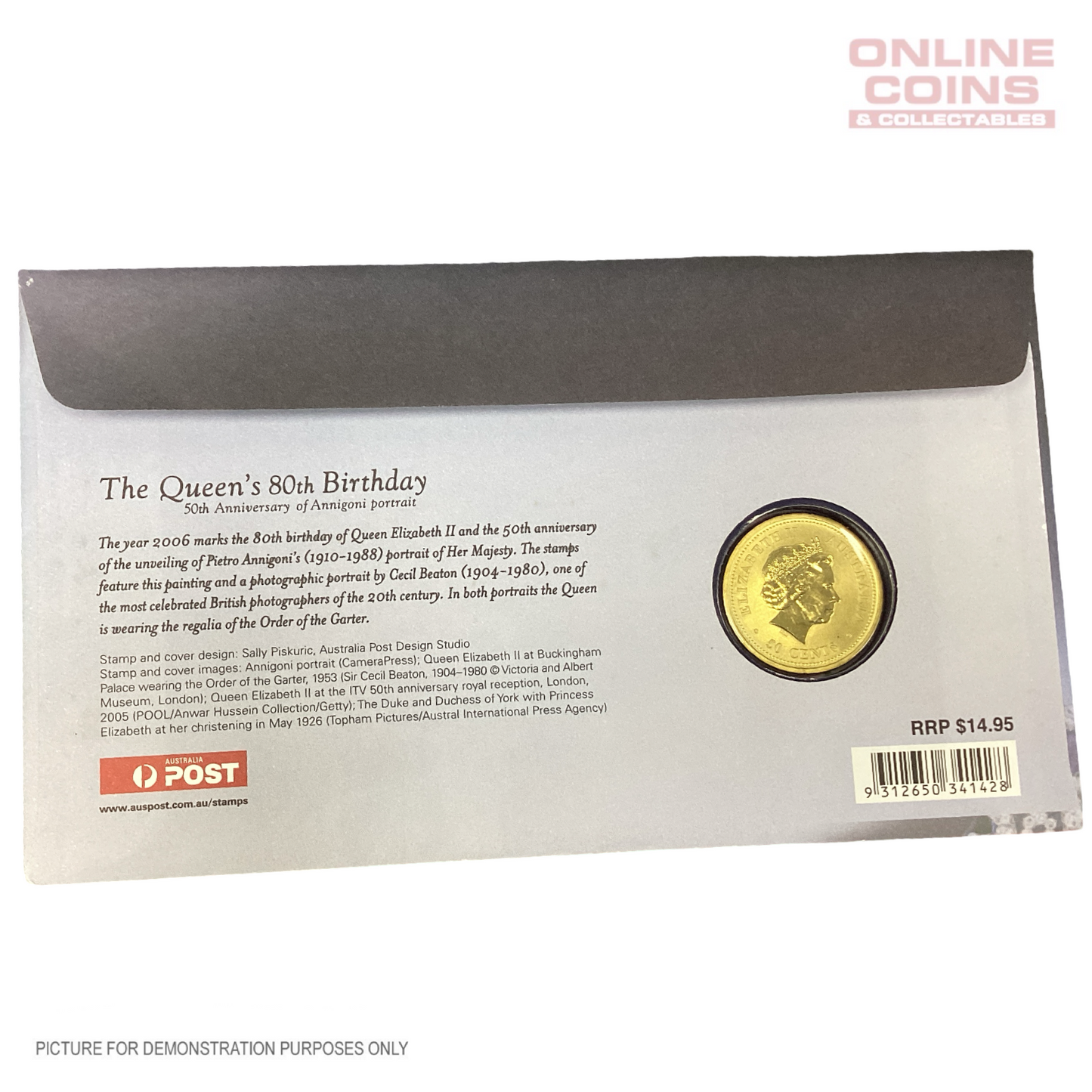 2006 Uncirculated 50c PNC - Perth Mint - The Queen's 80th Birthday