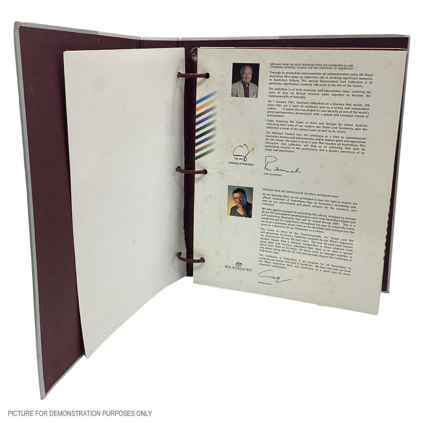 2001 Royal Australian Mint - Centenary of Federation 20 Coin Collection Folder