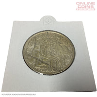 1966 Round 50c Coin - Lamination Peel Error