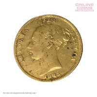 1885 Melbourne Half Sovereign - Shield Reverse