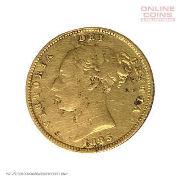 1885 Melbourne Half Sovereign - Shield Reverse