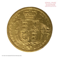 1885 Melbourne Half Sovereign - Shield Reverse