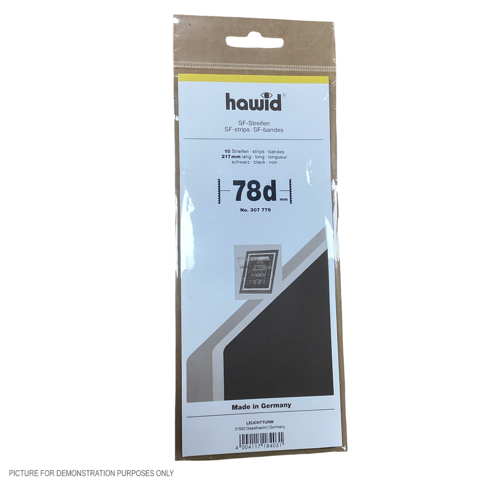 Lighthouse HAWID Stamp Block MOUNT 210x78mm - BLACK [PK10]