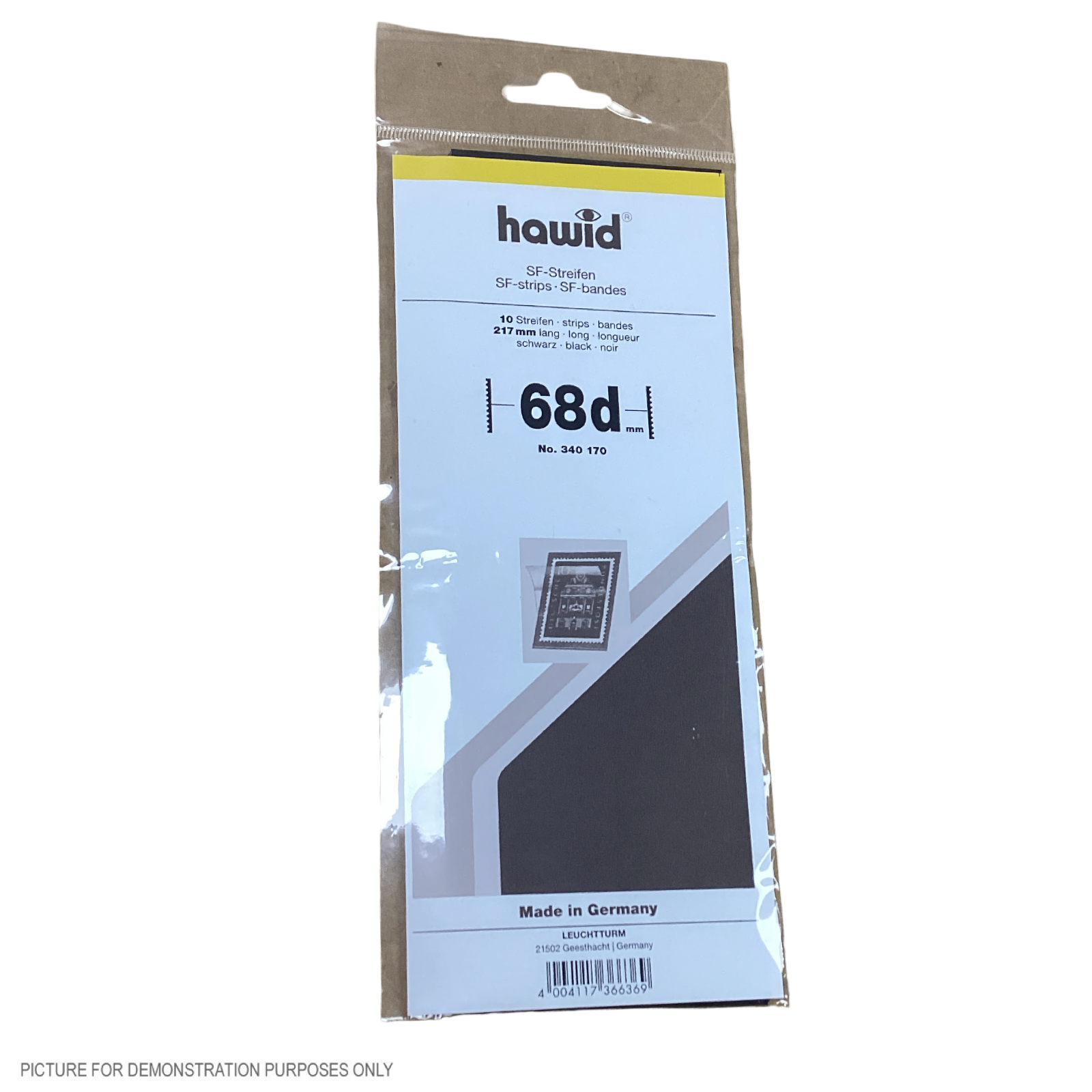 Lighthouse HAWID Stamp Block MOUNT 210x68mm - BLACK [PK10]
