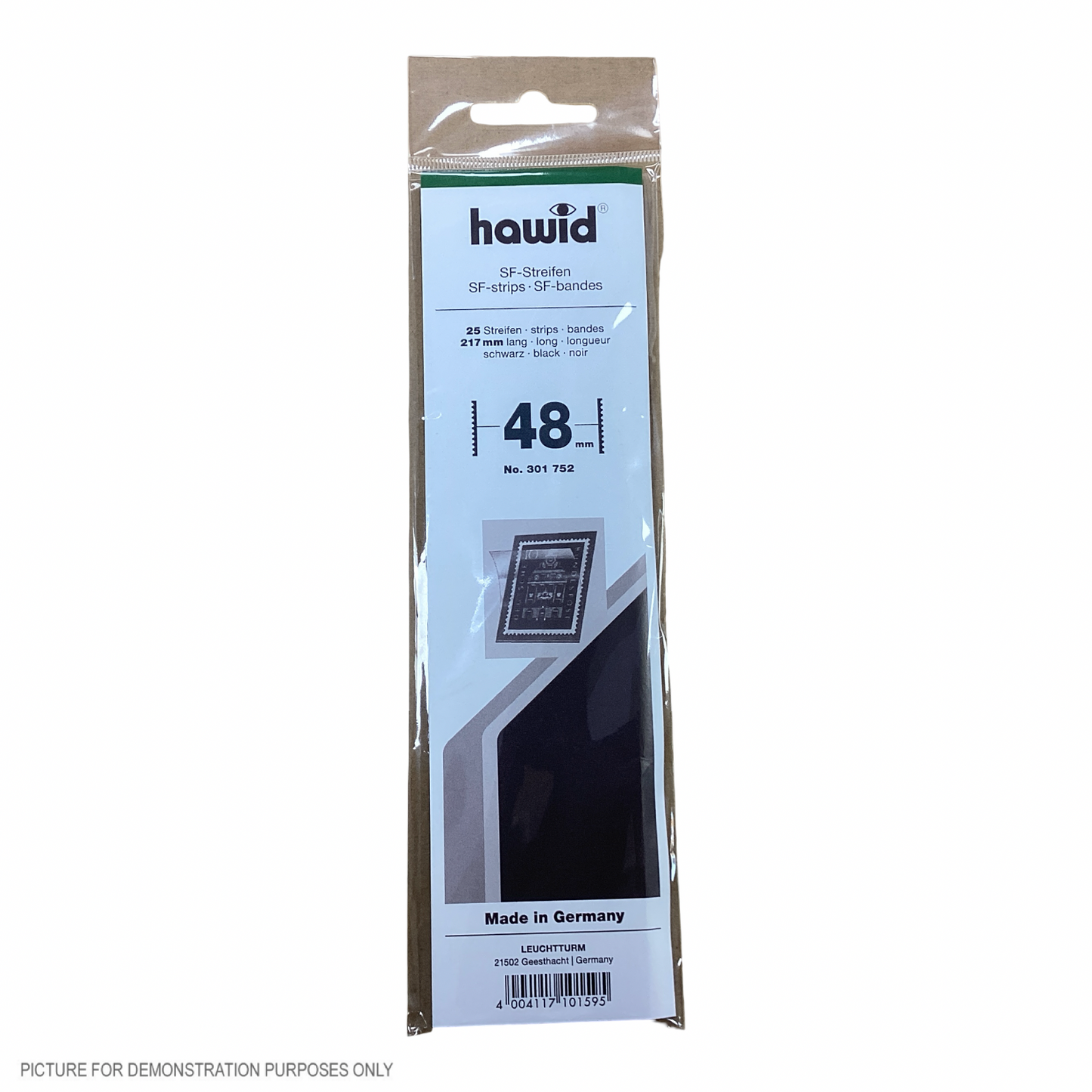 Lighthouse HAWID Stamp Block MOUNT 210x48mm - BLACK [PK25]