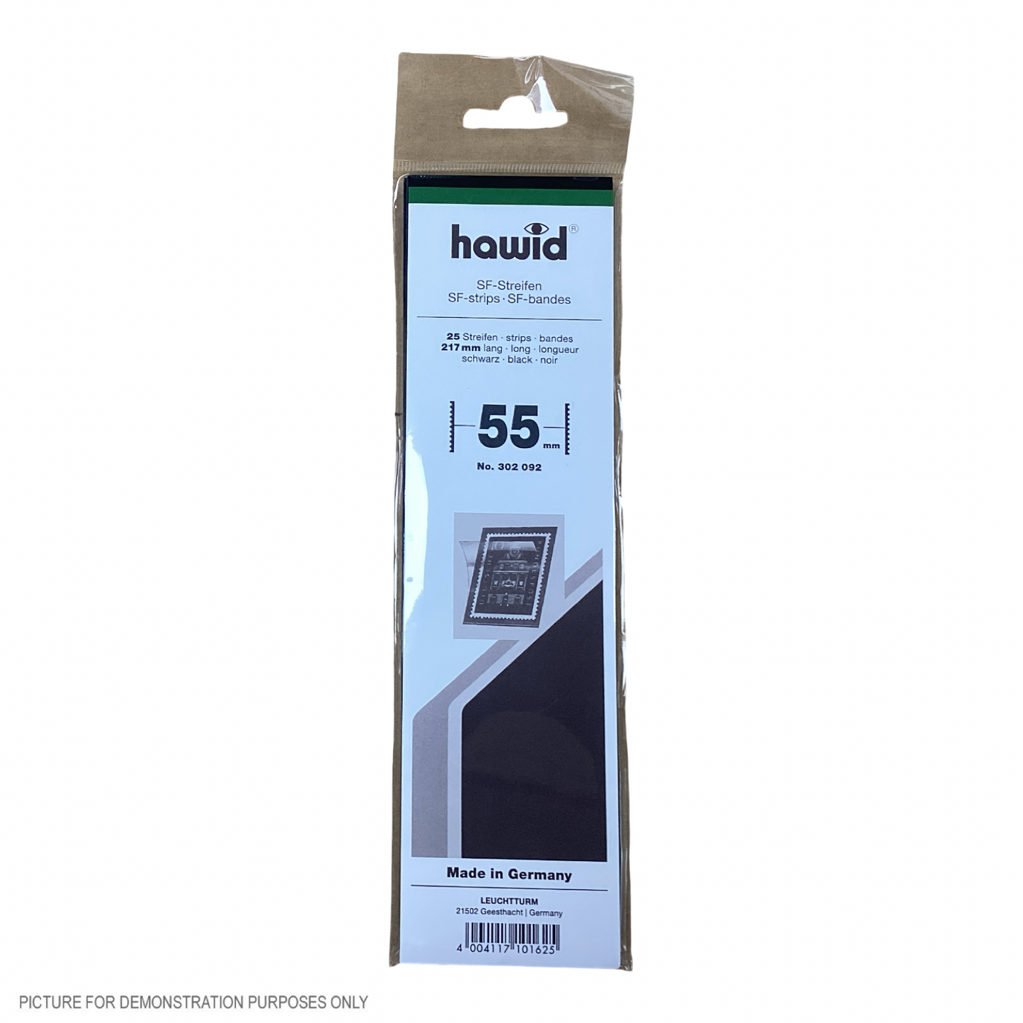 Lighthouse HAWID Stamp Block MOUNT 210x55mm - BLACK [PK25]