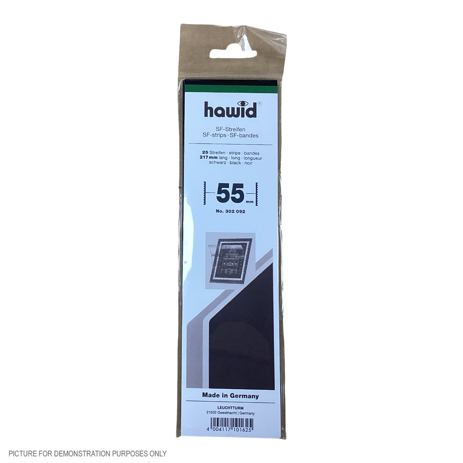 Lighthouse HAWID Stamp Block MOUNT 210x55mm - BLACK [PK25]