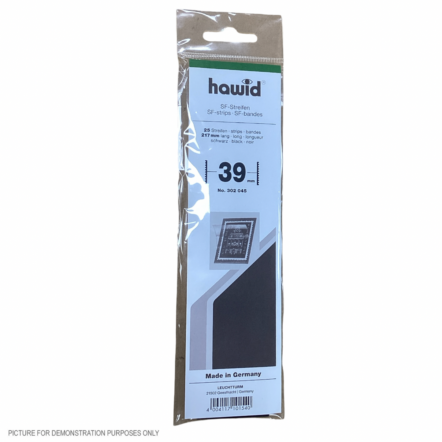 Lighthouse HAWID Stamp Block MOUNT 210x39mm - BLACK [PK25]