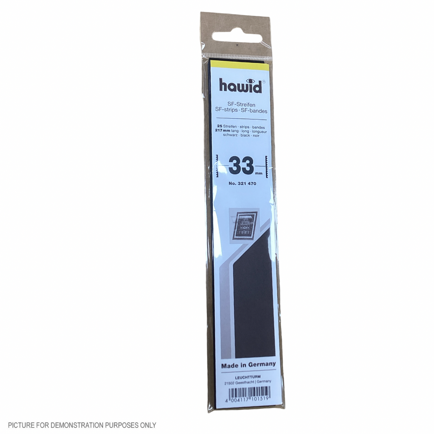 Lighthouse HAWID Stamp Block MOUNT 210x33mm - BLACK [PK25]