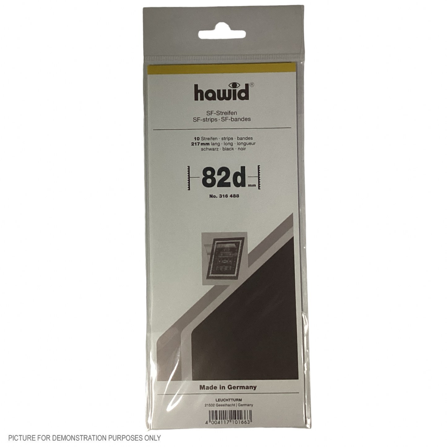 Lighthouse HAWID Stamp Block MOUNT 210x82mm - BLACK [PK10]