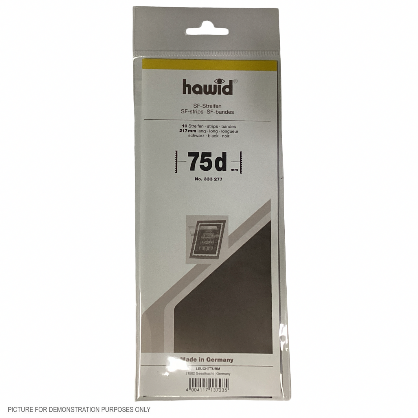 Lighthouse HAWID Stamp Block MOUNT 210x75mm - BLACK [PK10]