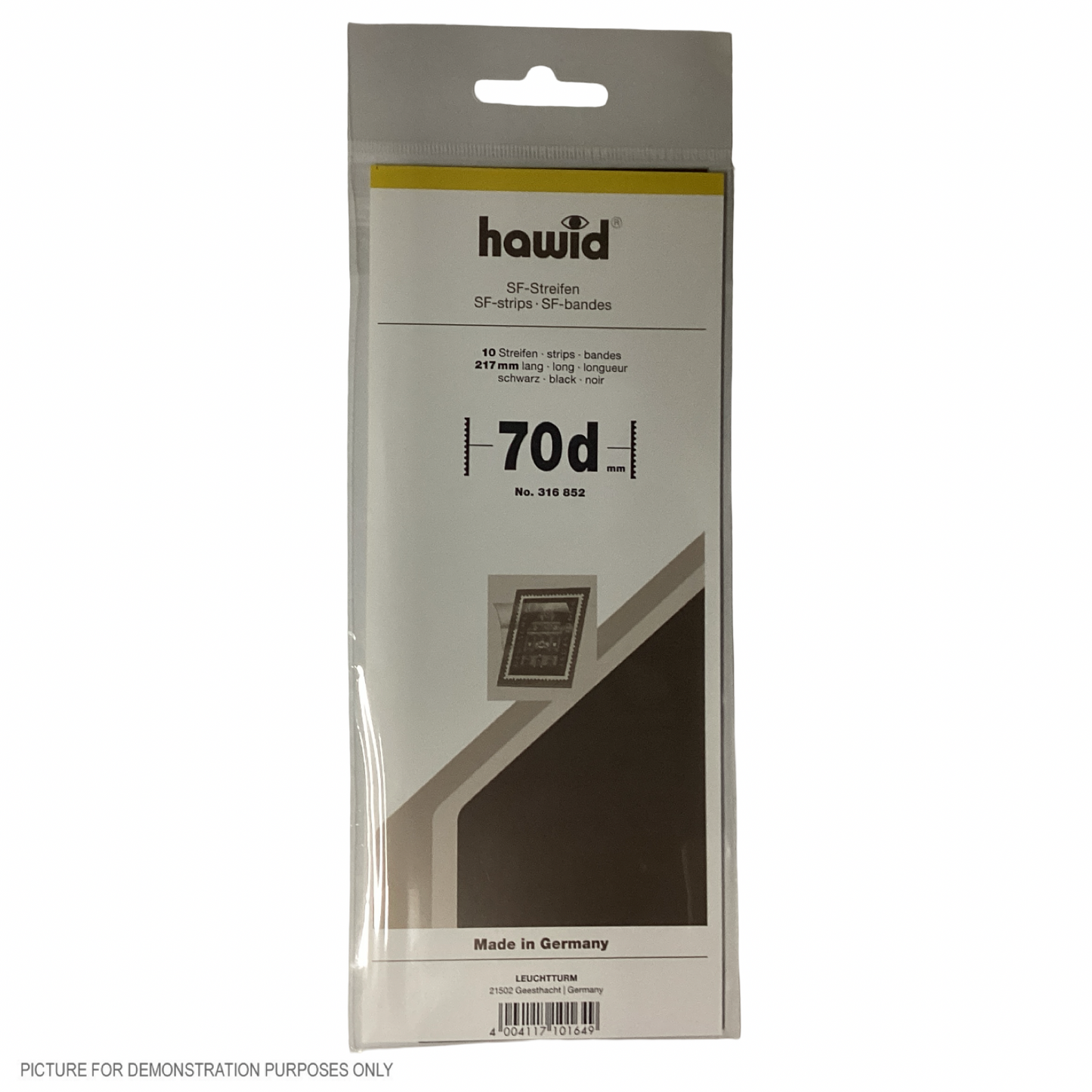 Lighthouse HAWID Stamp Block MOUNT 210x70mm - BLACK [PK10]