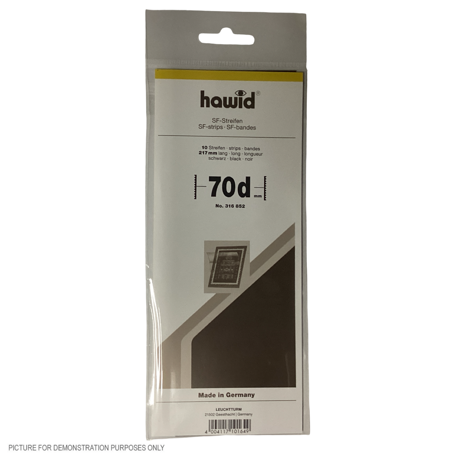 Lighthouse HAWID Stamp Block MOUNT 210x70mm - BLACK [PK10]