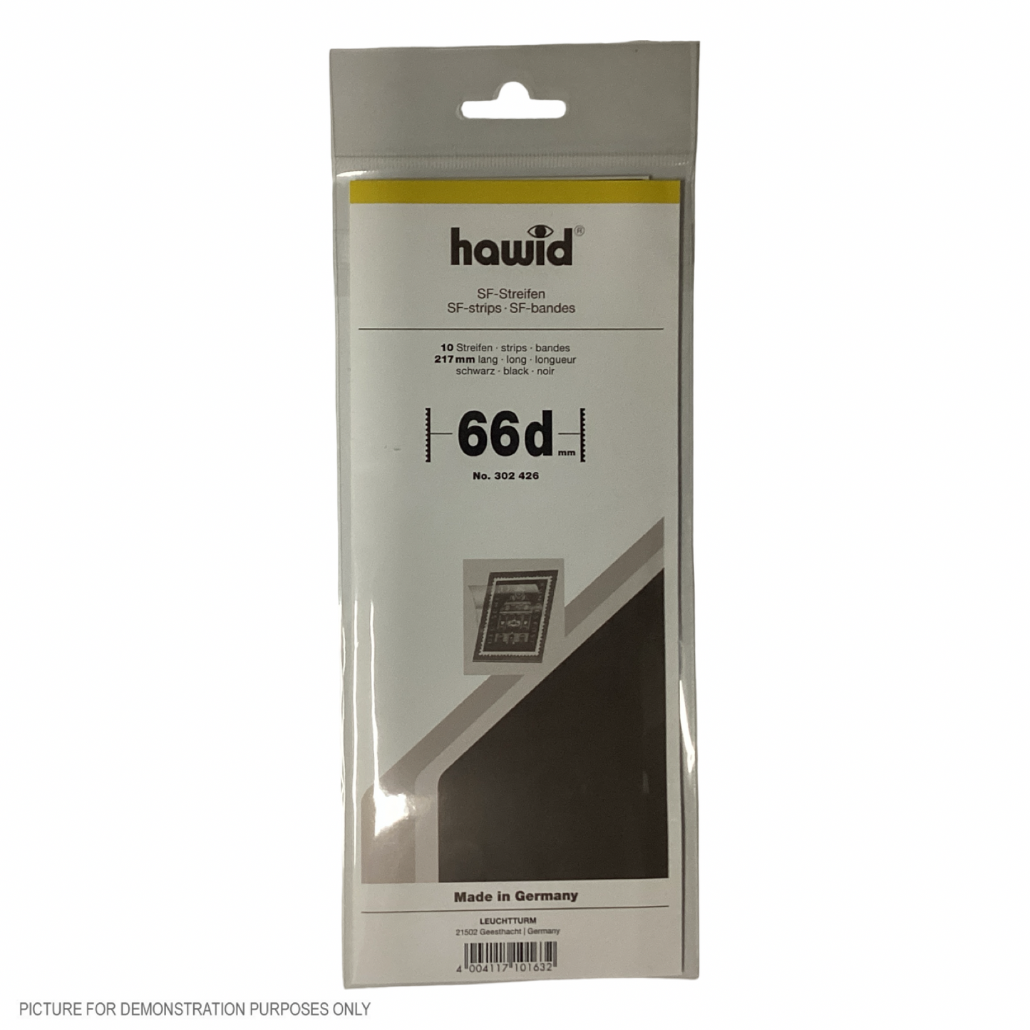 Lighthouse HAWID Stamp Block MOUNT 210x66mm - BLACK [PK10]