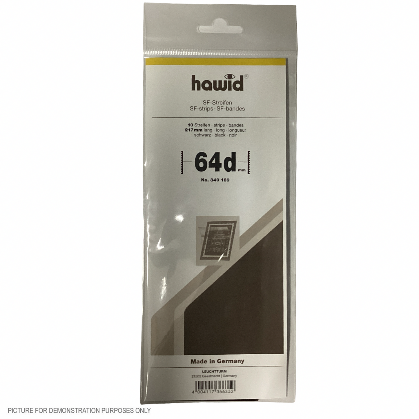 Lighthouse HAWID Stamp Block MOUNT 210x64mm - BLACK [PK10]
