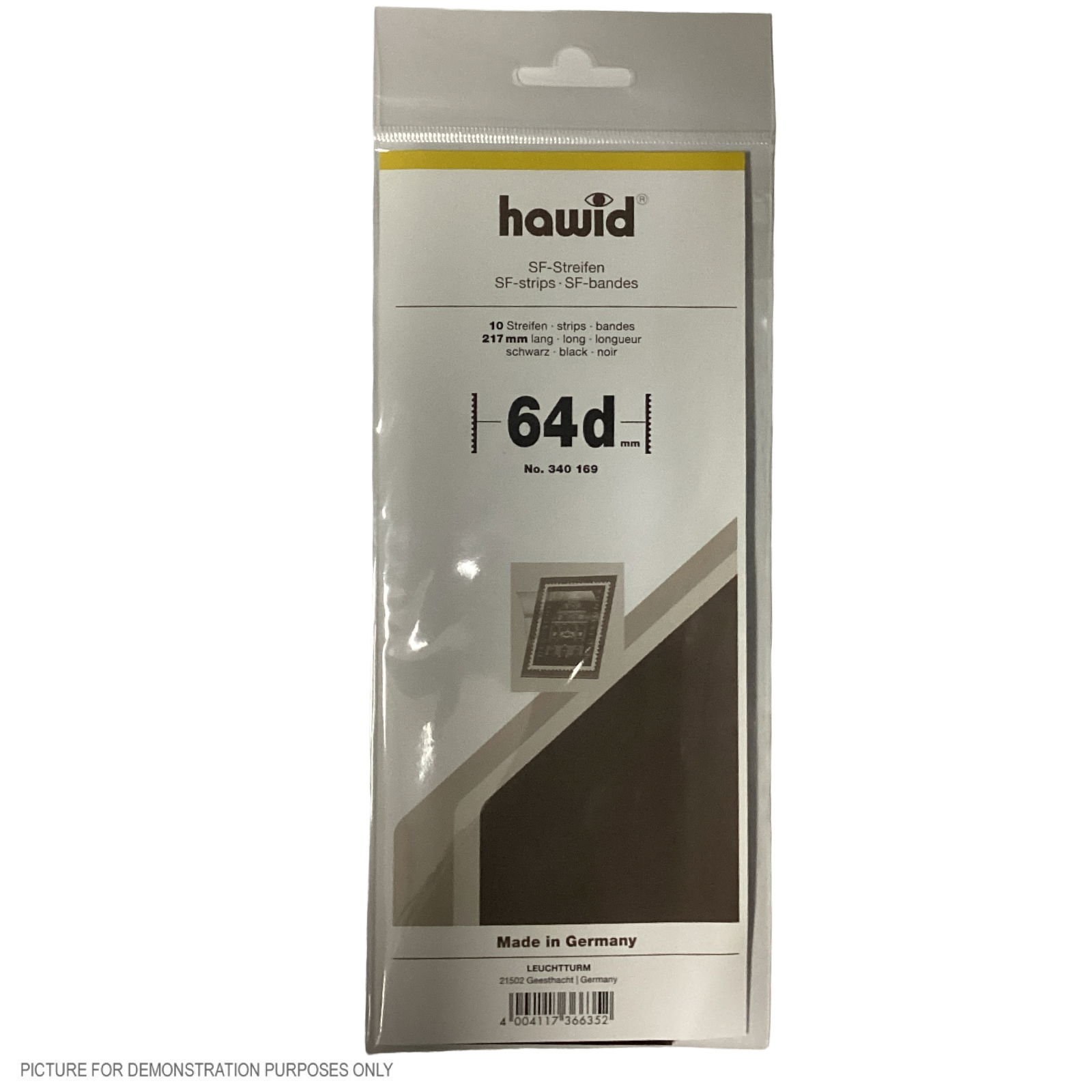 Lighthouse HAWID Stamp Block MOUNT 210x64mm - BLACK [PK10]