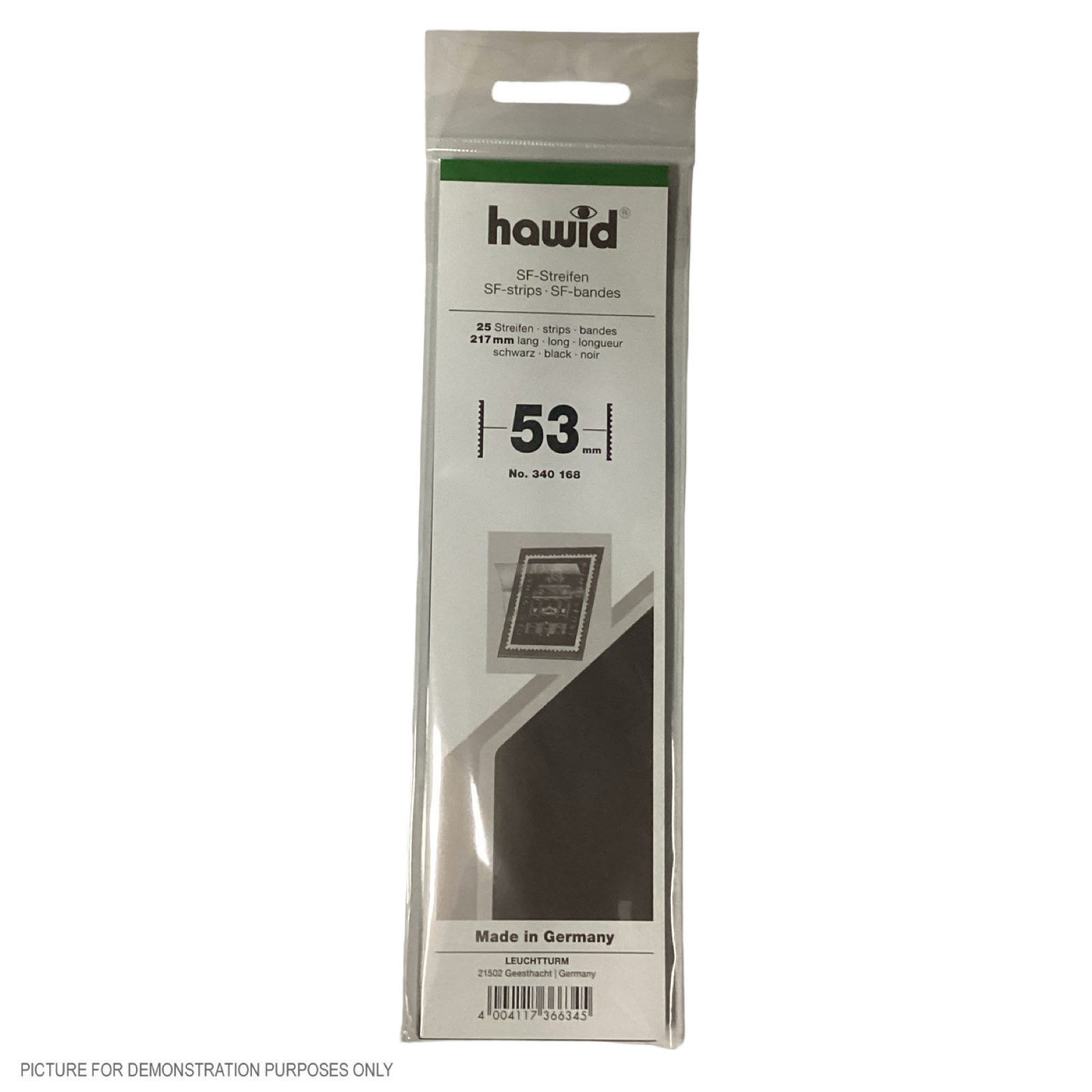 Lighthouse HAWID Stamp Block MOUNT 210x53mm - BLACK [PK25]