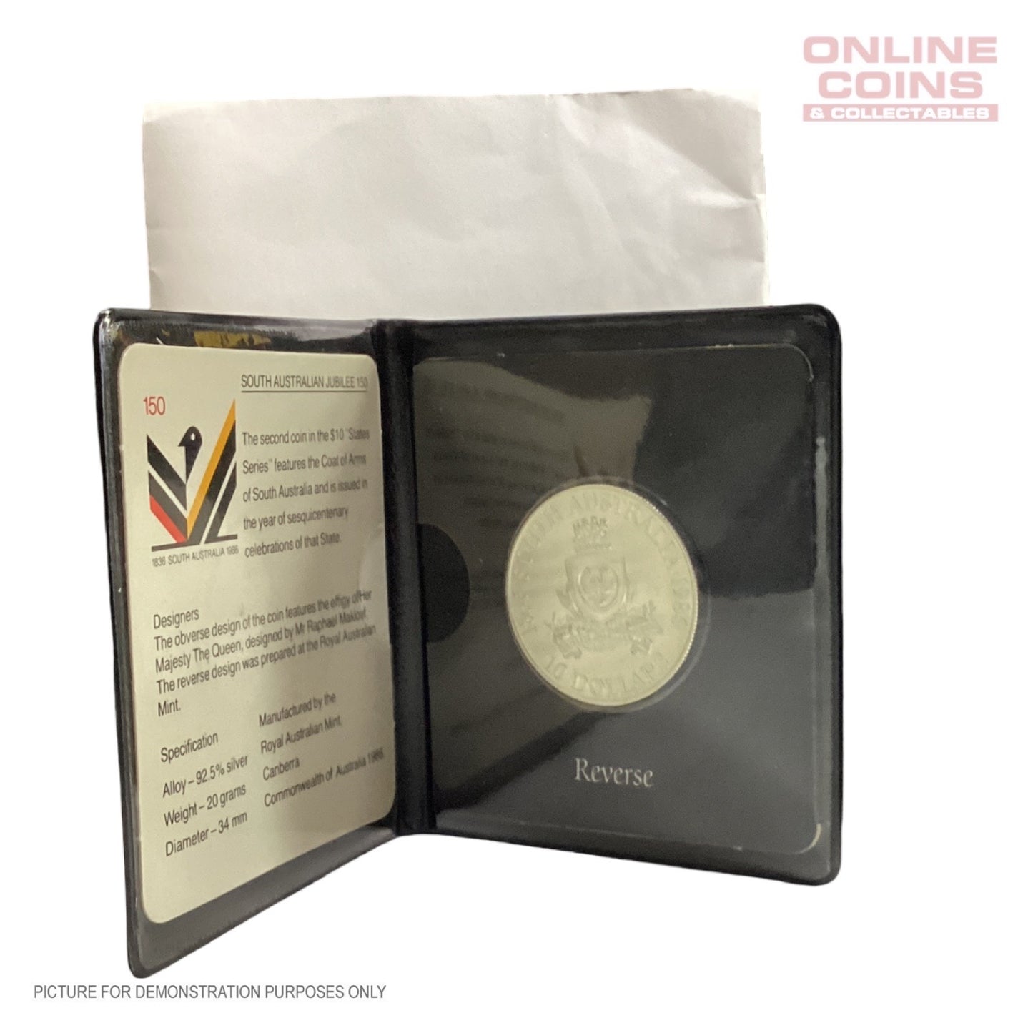 1986 - Royal Australian Mint - $10 Uncirculated - South Australia - State Series (92.5% Silver)