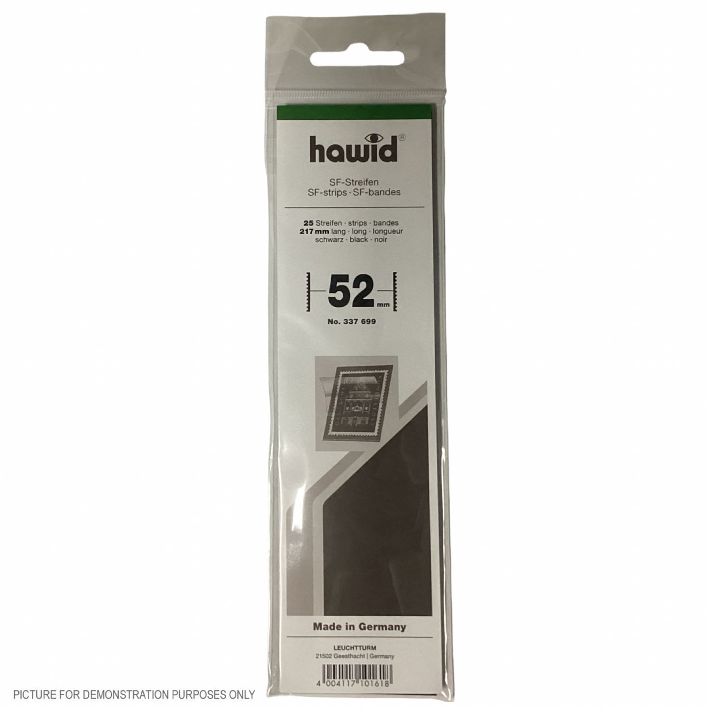 Lighthouse HAWID Stamp Block MOUNT 210x52mm - BLACK [PK25]