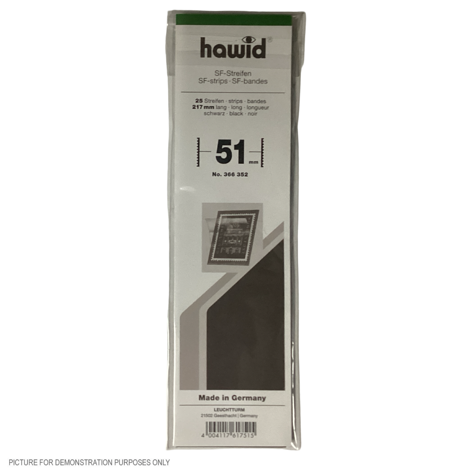 Lighthouse HAWID Stamp Block MOUNT 210x51mm - BLACK [PK25]