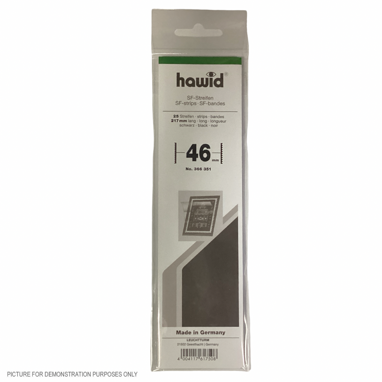 Lighthouse HAWID Stamp Block MOUNT 210x46mm - BLACK [PK25]