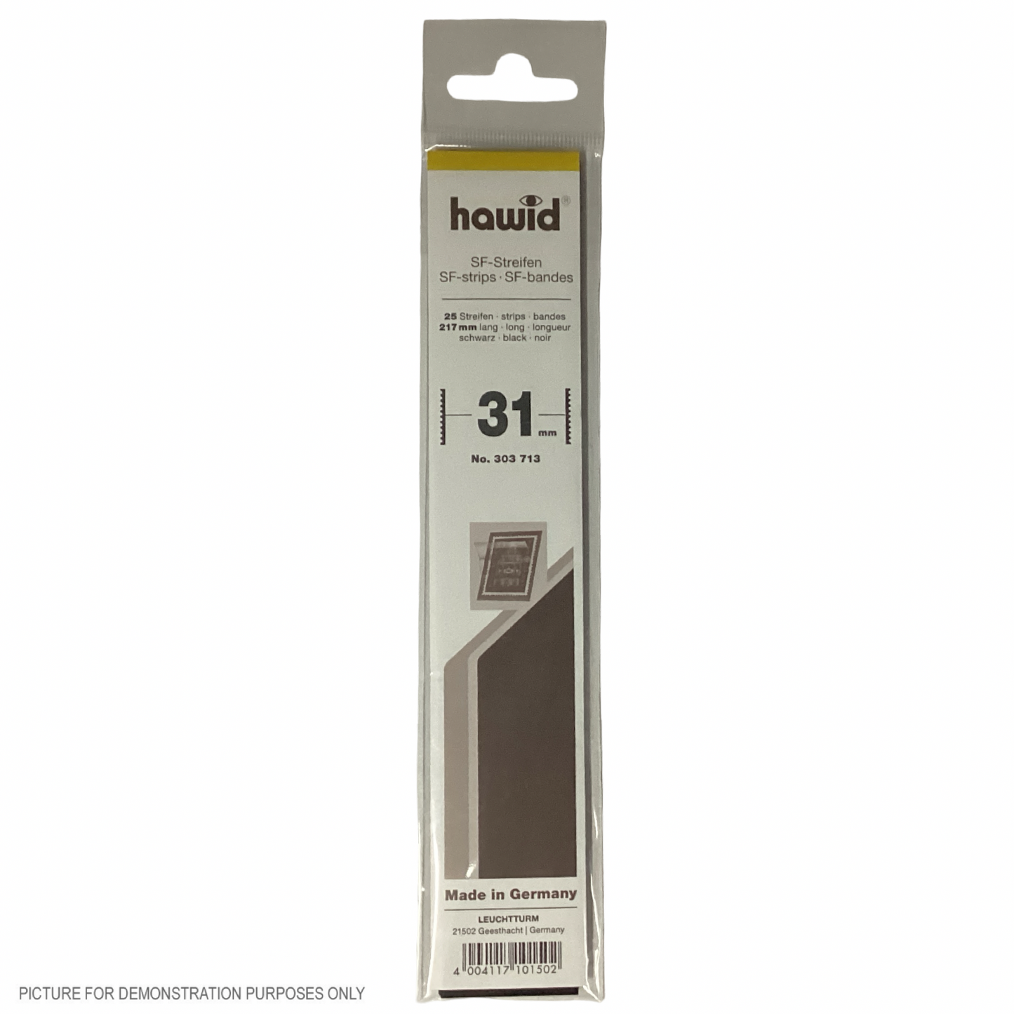 Lighthouse HAWID Stamp Block MOUNT 210x31mm - BLACK [PK25]