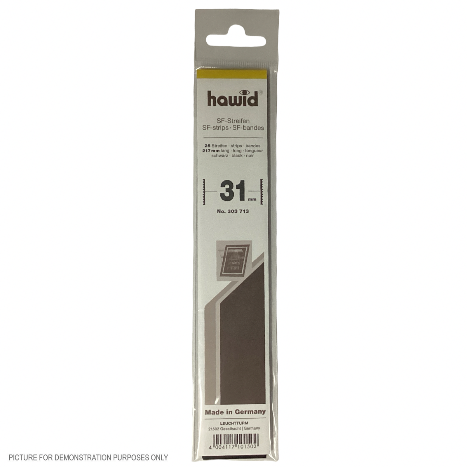 Lighthouse HAWID Stamp Block MOUNT 210x31mm - BLACK [PK25]