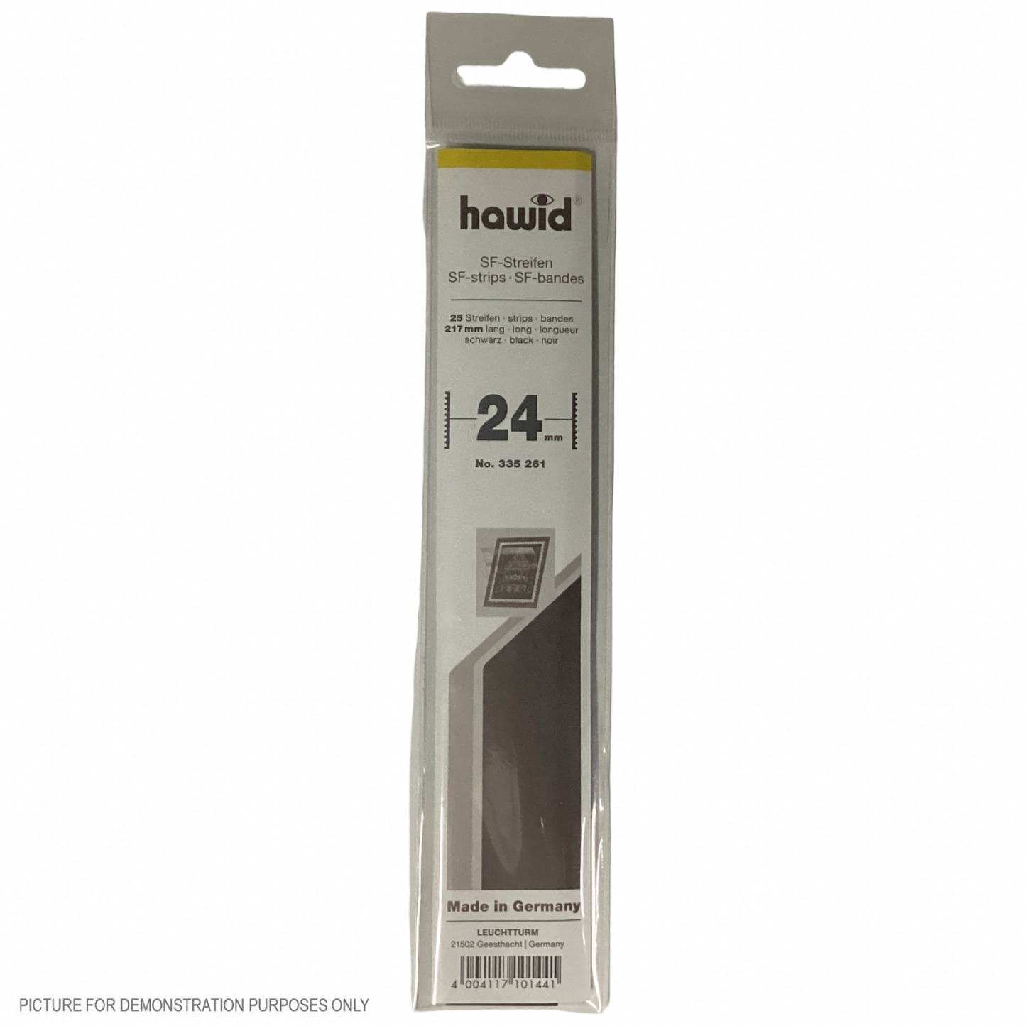 Lighthouse HAWID Stamp Block MOUNT 210x24mm - BLACK [PK25]
