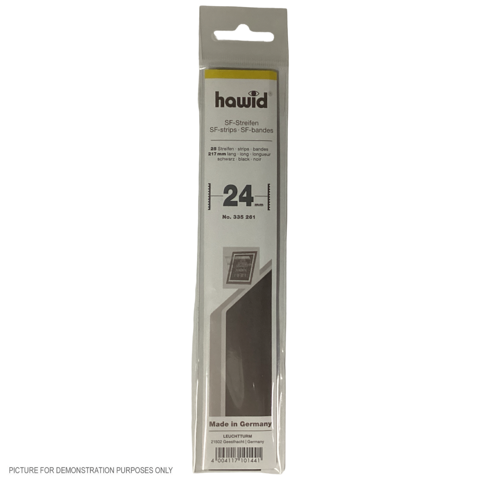 Lighthouse HAWID Stamp Block MOUNT 210x24mm - BLACK [PK25]