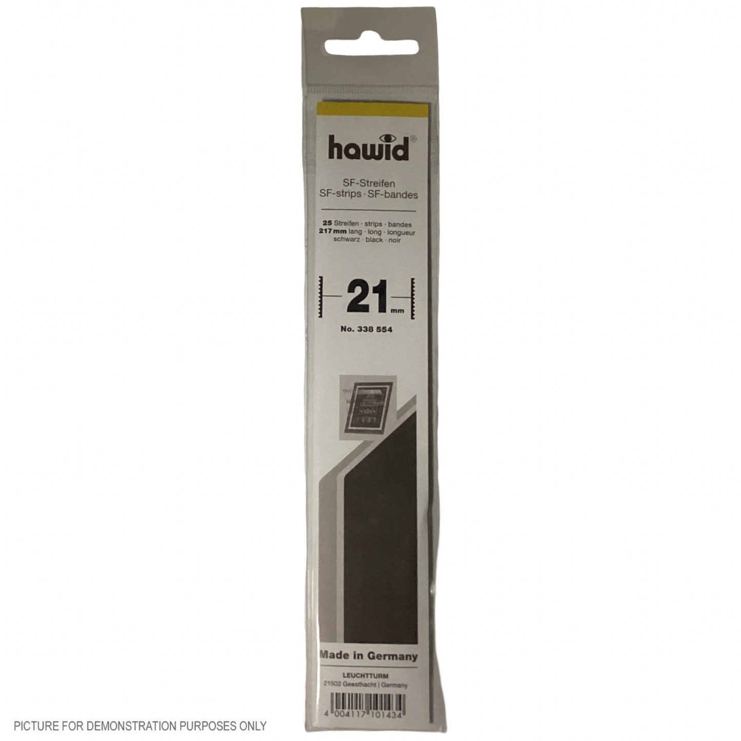 Lighthouse HAWID Stamp Block MOUNT 210x21mm - BLACK [PK25]