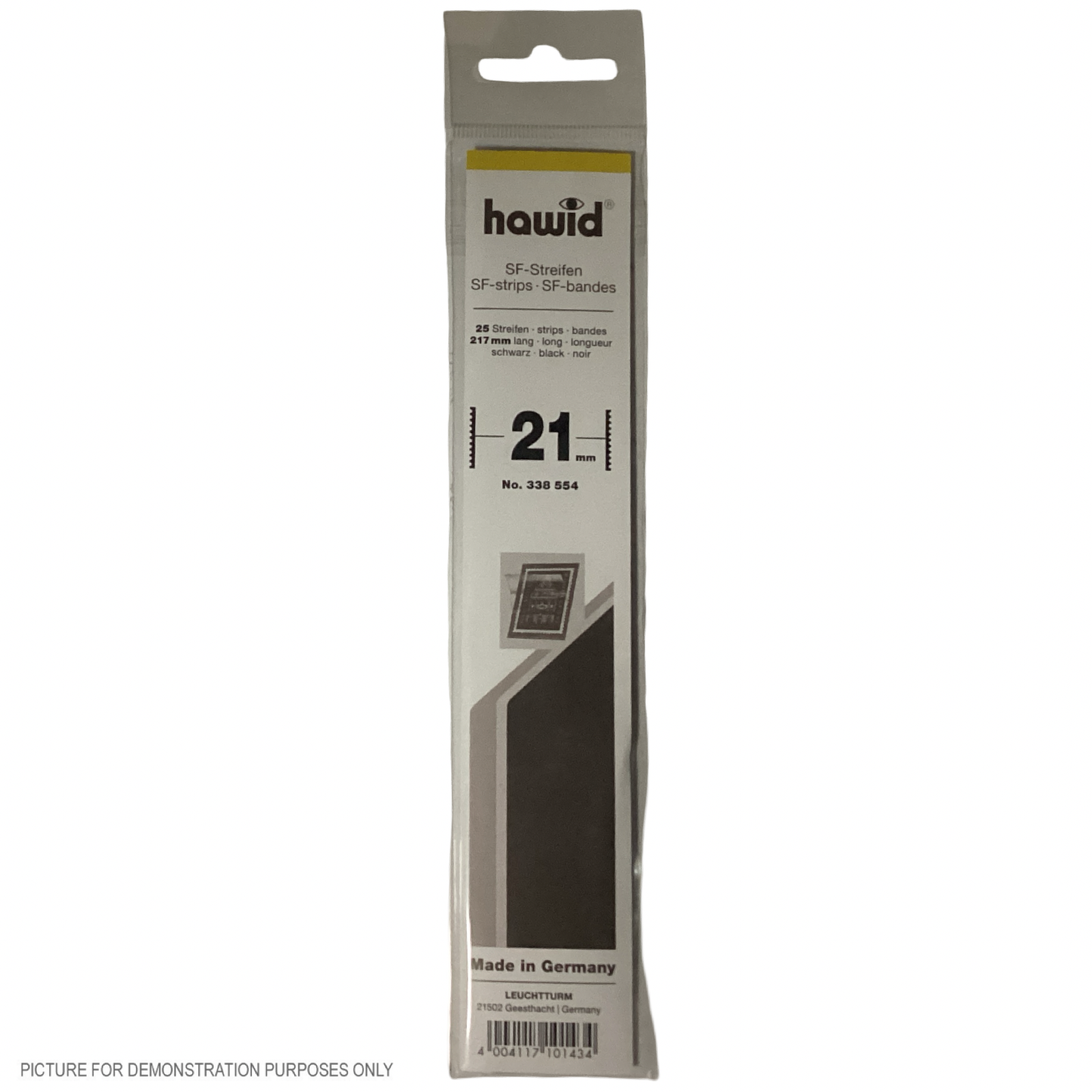 Lighthouse HAWID Stamp Block MOUNT 210x21mm - BLACK [PK25]