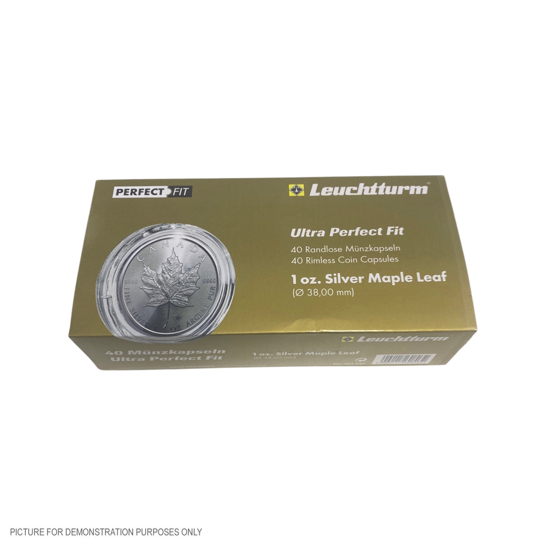 Lighthouse ULTRA PERFECT FIT Coin Capsules - Suit 1oz Silver Maple Leaf - PACK OF 40