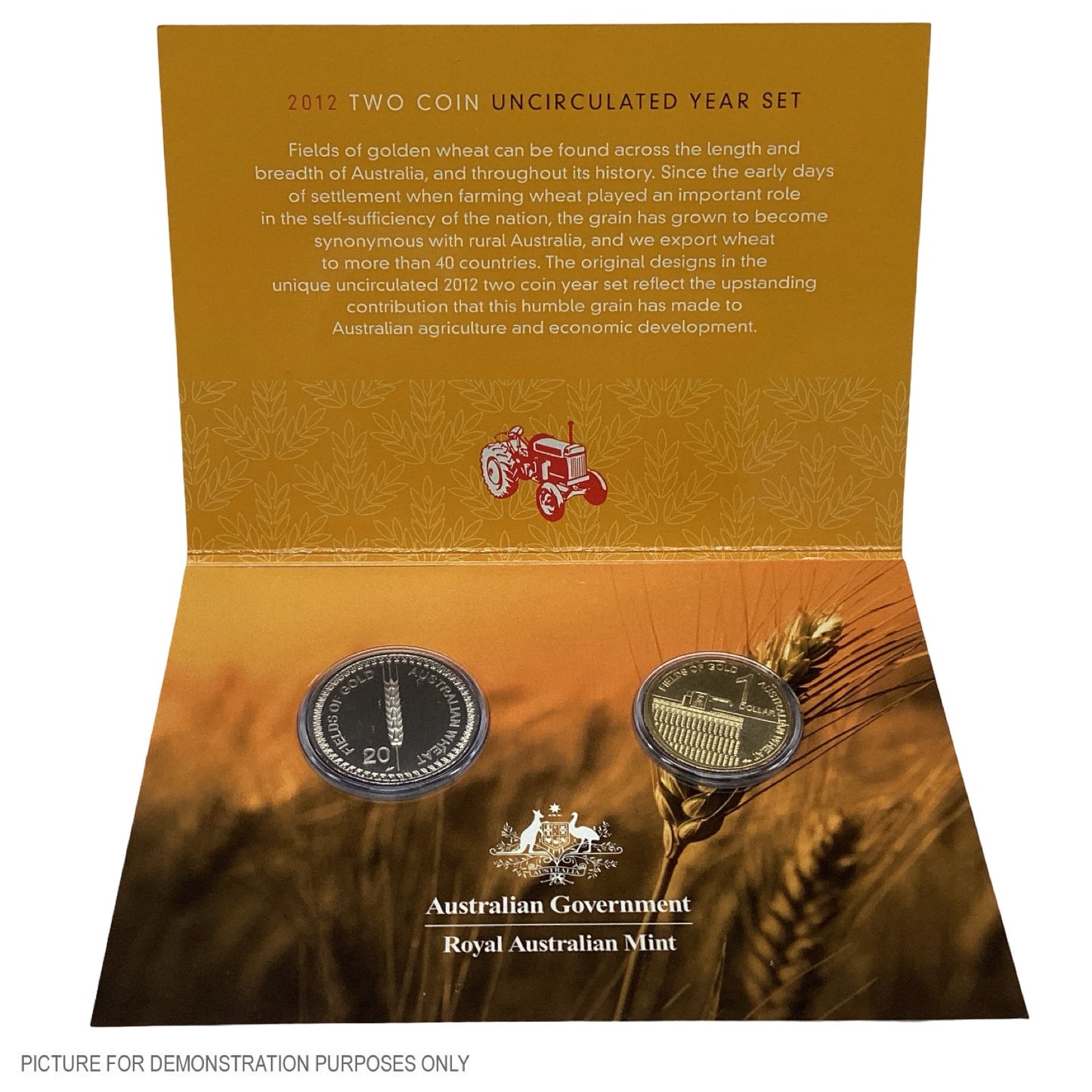 2012 Australian Wheat - Fields of Gold - Uncirculated 2 Coin Set
