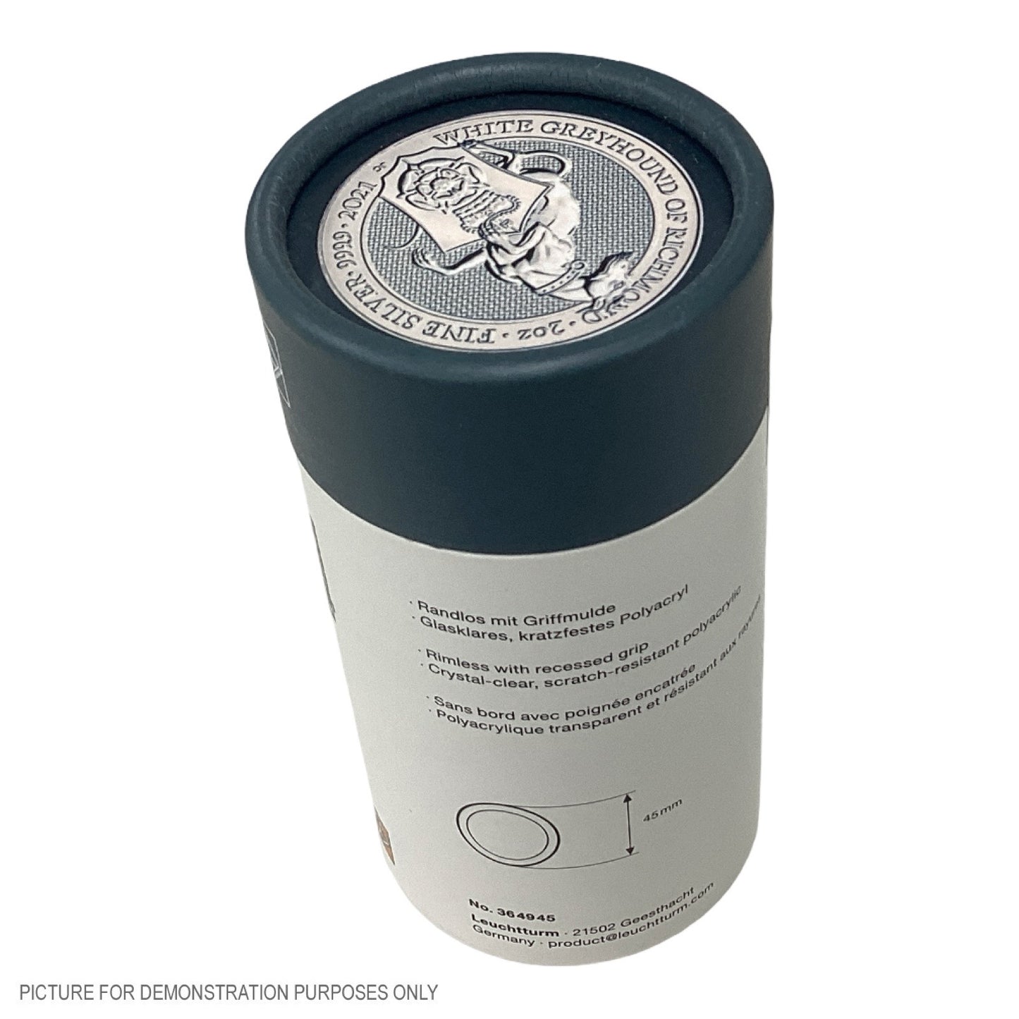 ULTRA coin capsules Perfect Fit for 2 oz. Queen's Beasts Silver (38.61 mm), Pack of 10