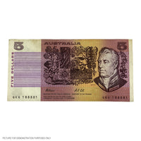 1991 VG-F $5 Fraser/Cole Paper Note (Australia)