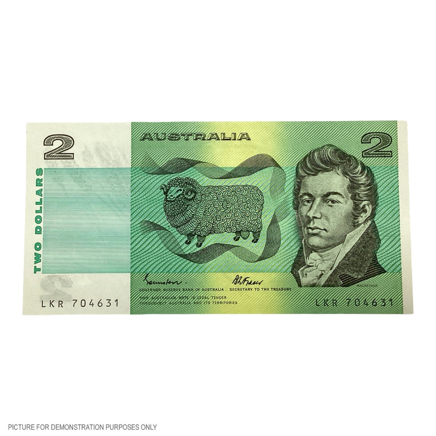 1985 UNC $2 Johnston/Fraser Paper Note (Australia)