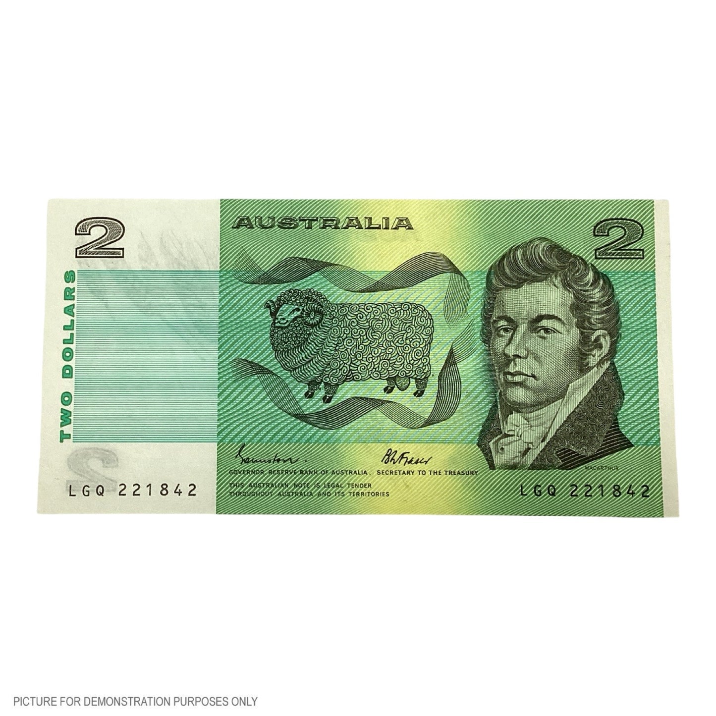 1985 UNC $2 Johnston/Fraser Paper Note (Australia)