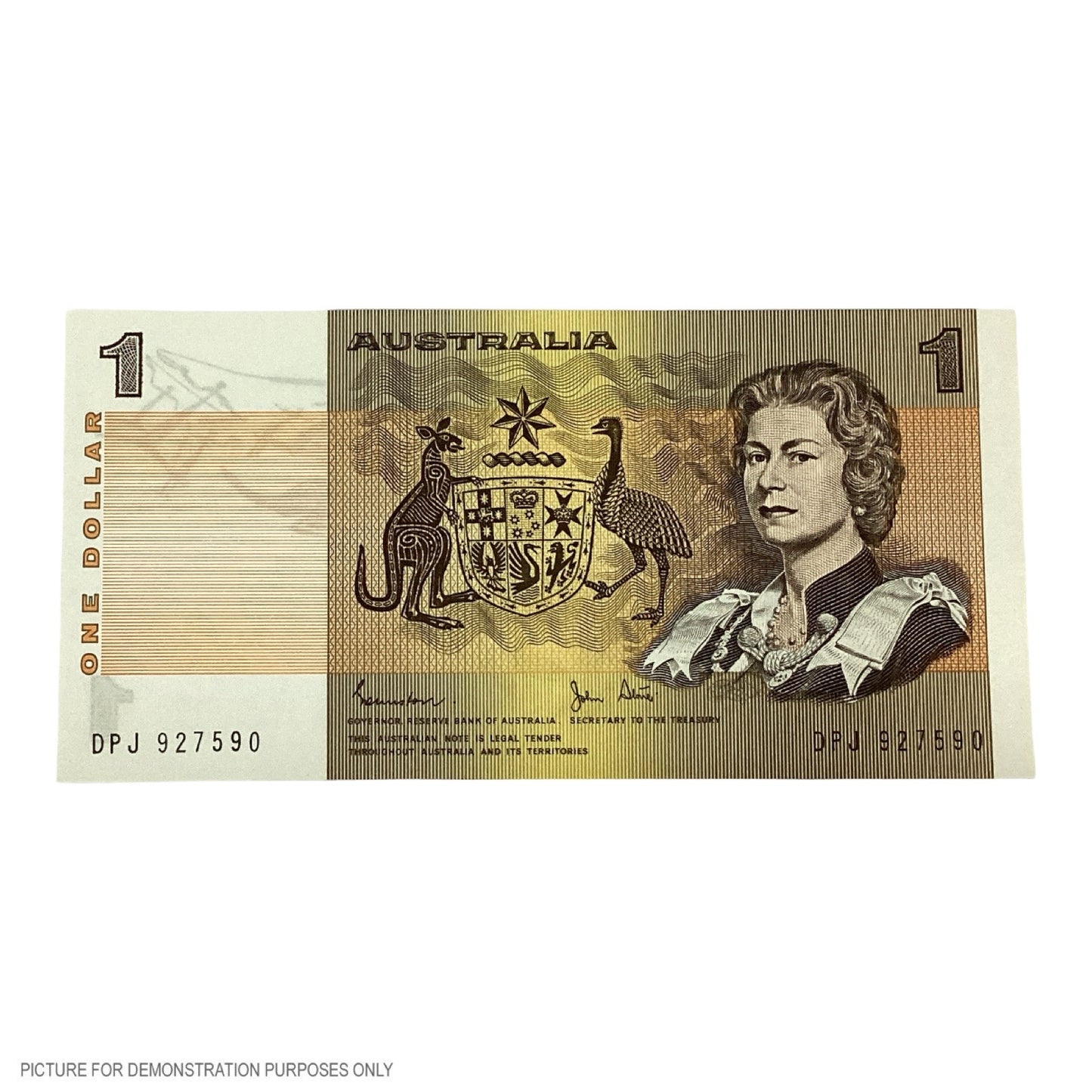 1982 UNC $1 Johnston/Stone Paper Note (Australia)
