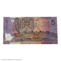 1998 AUNC $5 Mcfarlane/Evans Polymer Note (Australia)
