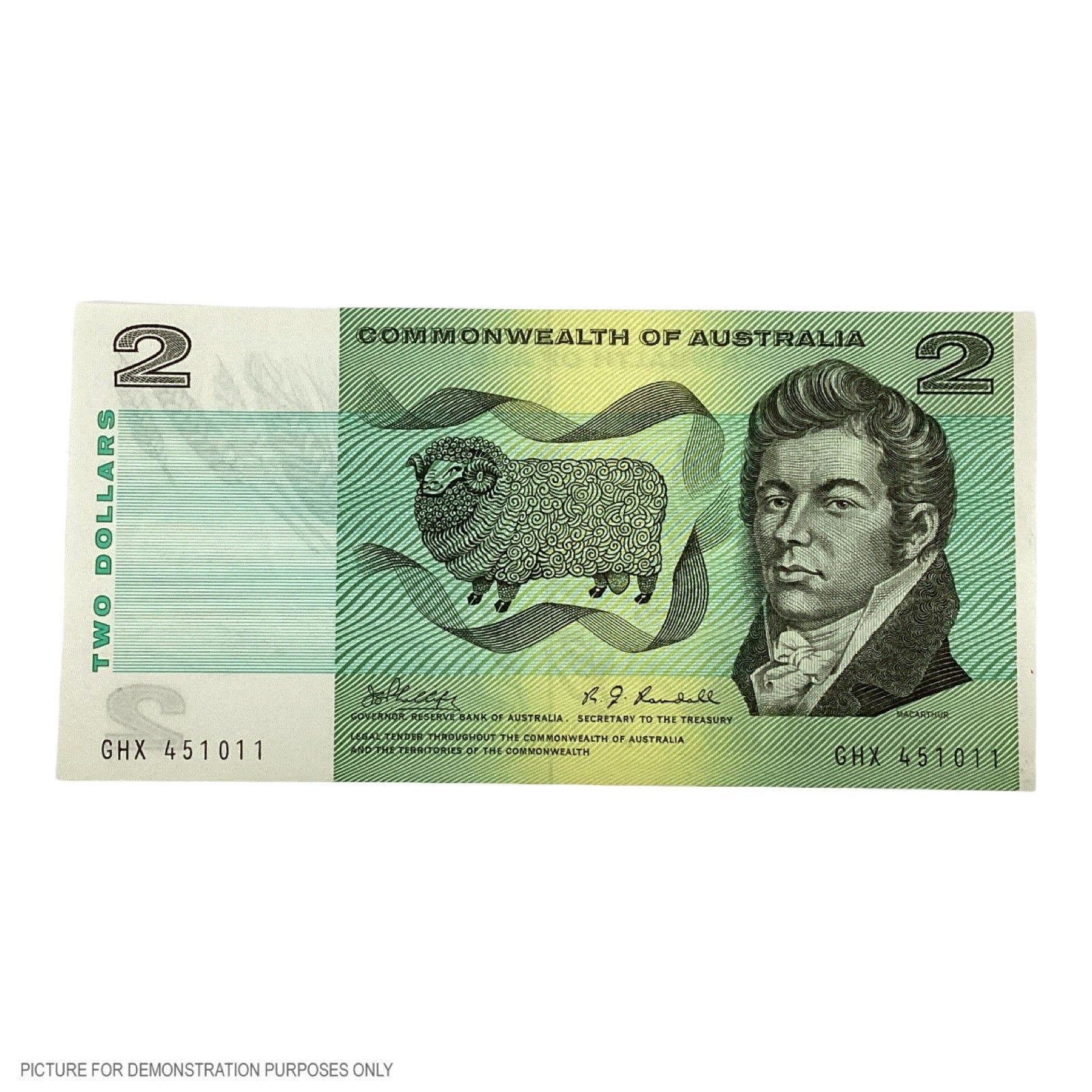 1968 UNC $2 Phillips/Randall Paper Note (Commonwealth of Australia)