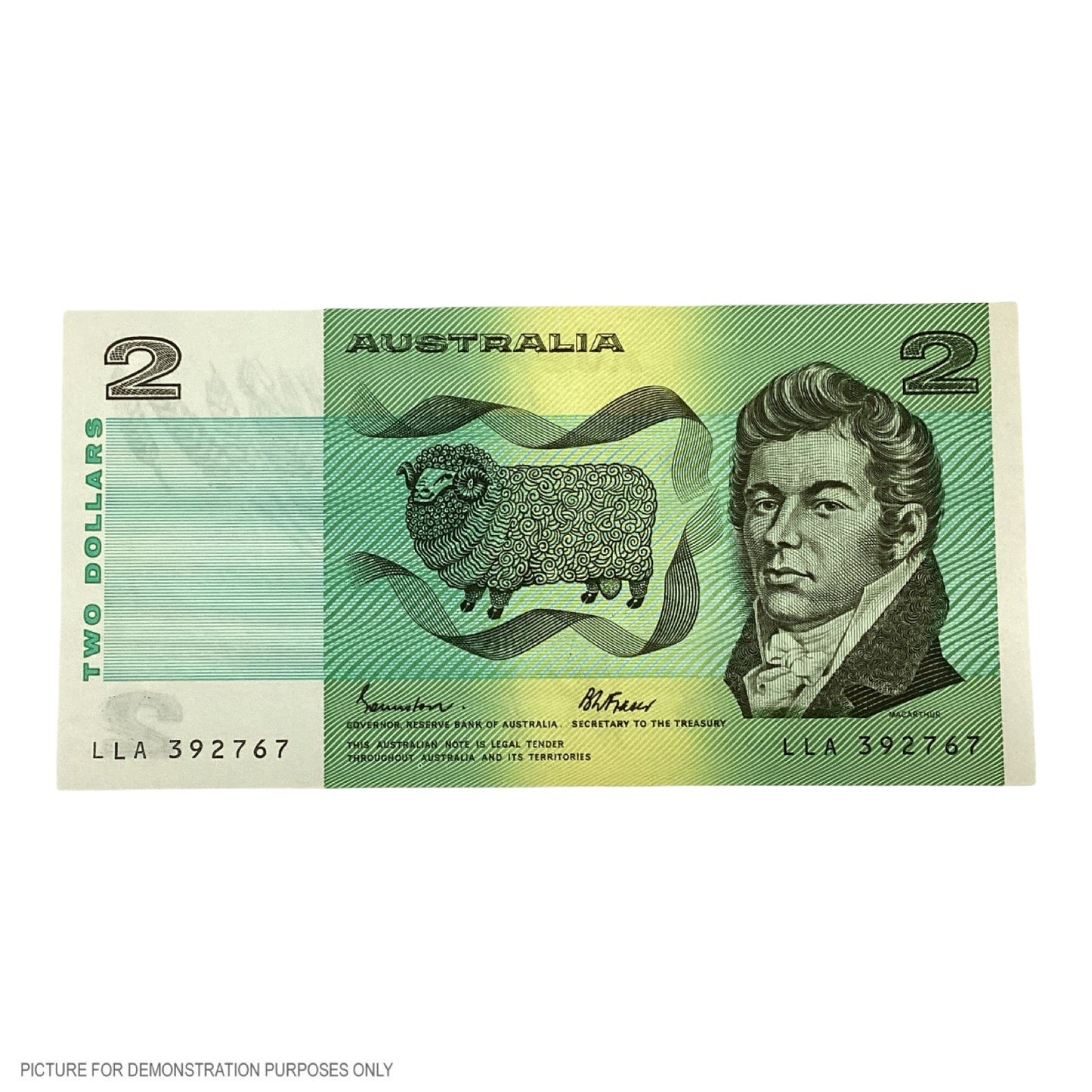 1985 UNC $2 Johnston/FraserPaper Note (Australia)