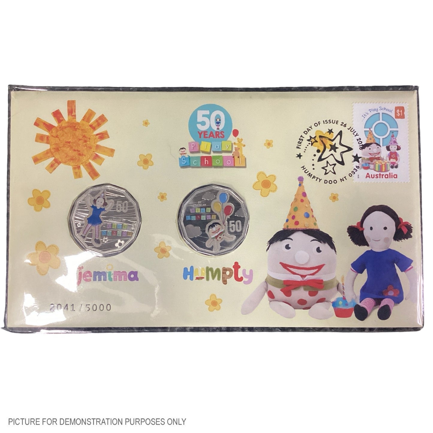 2016 Australia Post - 50th Anniversary of Play School - 50c PNC
