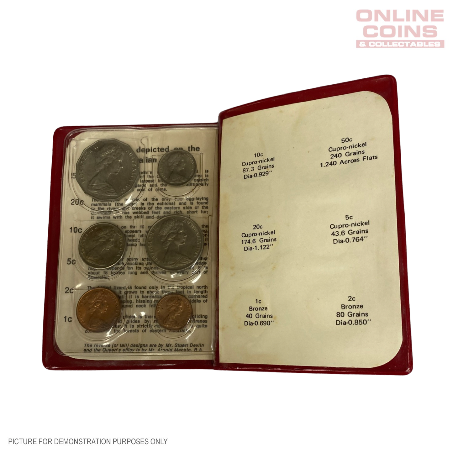 1969 Uncirculated Coin Year Set in Red Folder