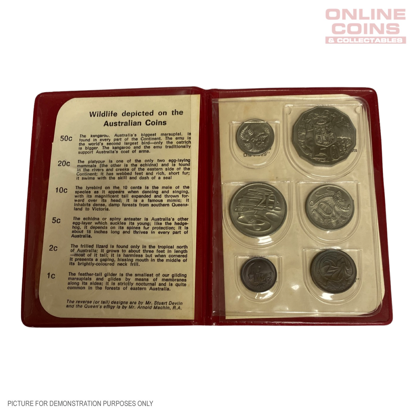 1971 Uncirculated Coin Year Set in Red Folder
