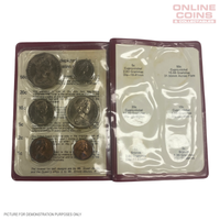 1975 Uncirculated Coin Year Set in Red Folder