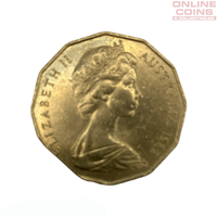 1983 Australian 50c Coin - Clipping Error - Very Fine