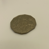 1983 Australian 50c Coin - Clipping Error - Very Fine