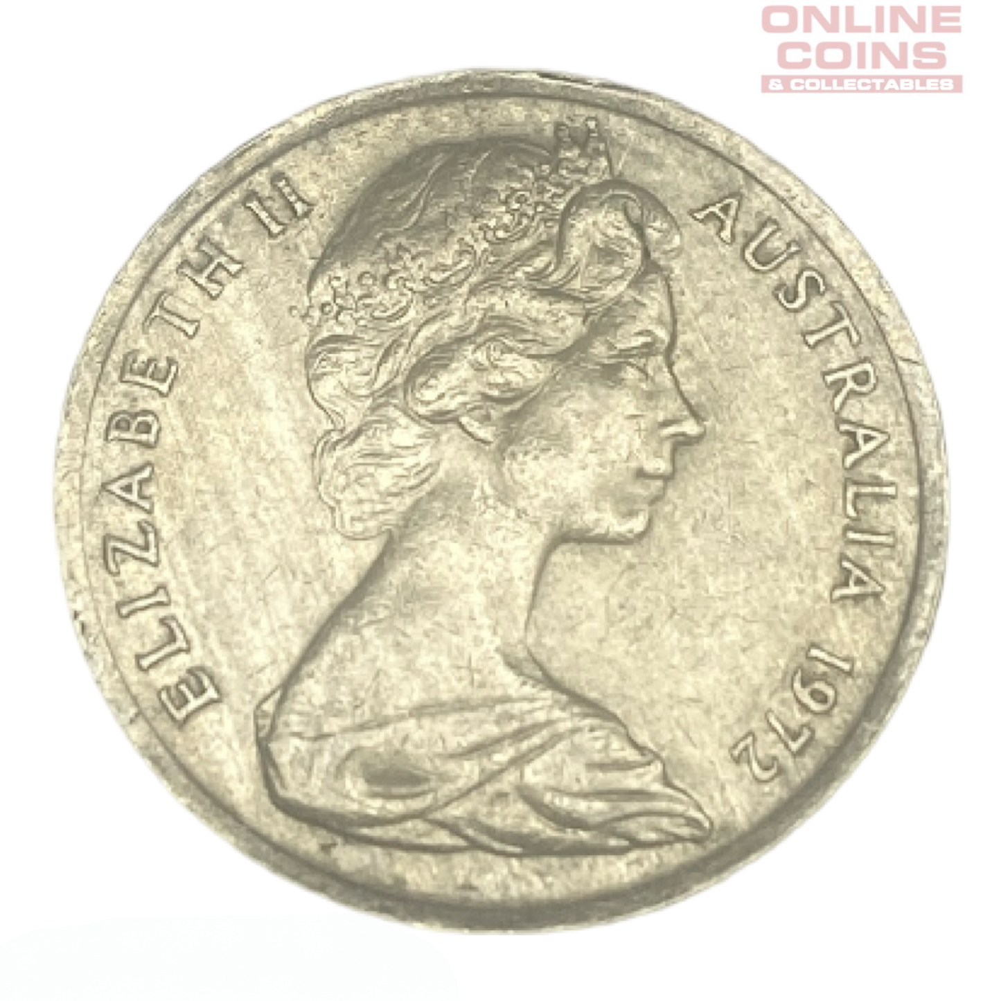 1972 Australian 5c Coin - Rare - VF